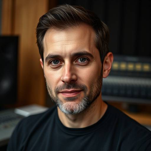 Ritratto di Alessandro Rossi, fondatore e ingegnere del suono di Onda Sonora Studio.
